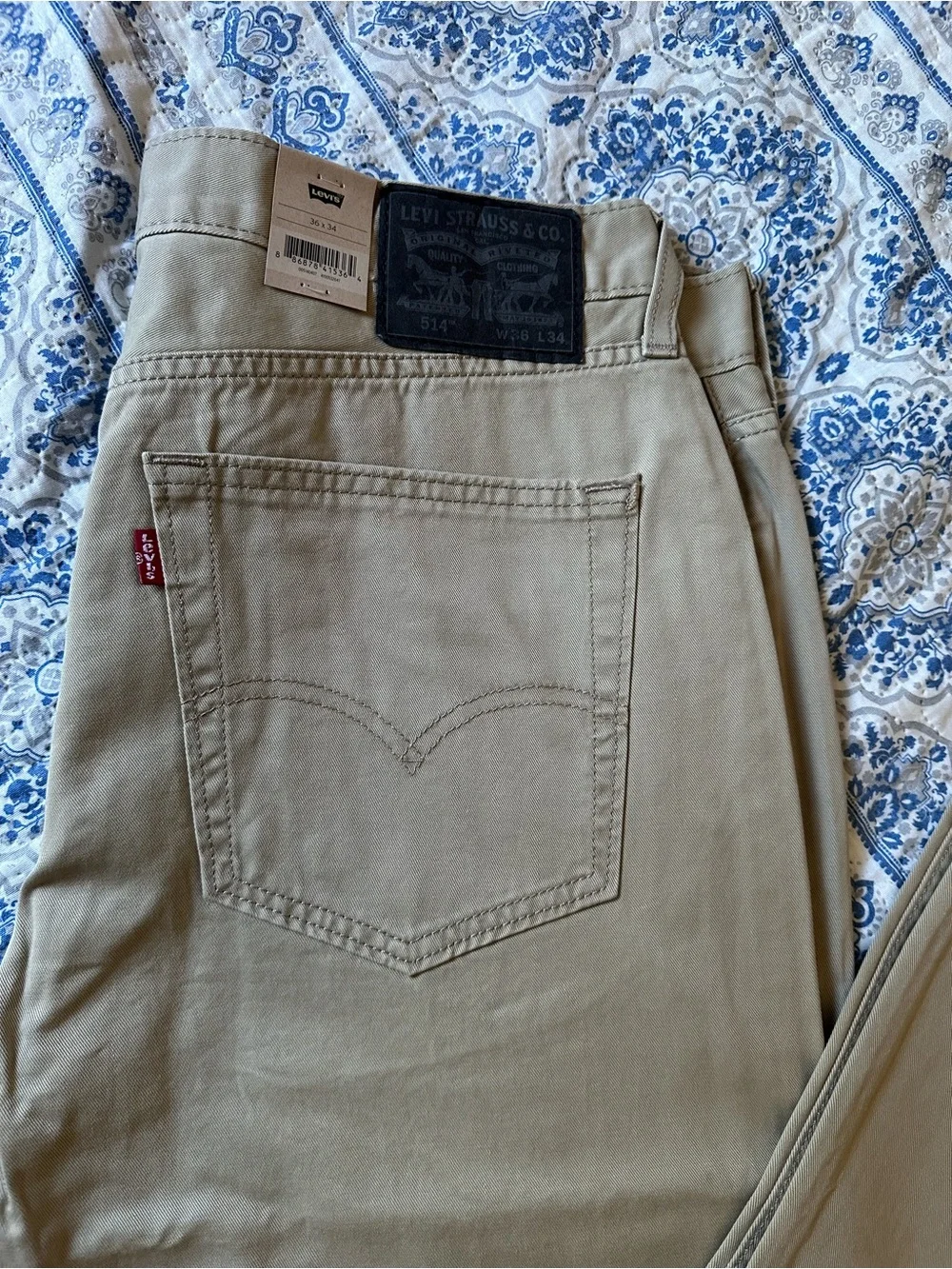 levi’s 514 Straight Leg Men's Jeans Khaki 36x34